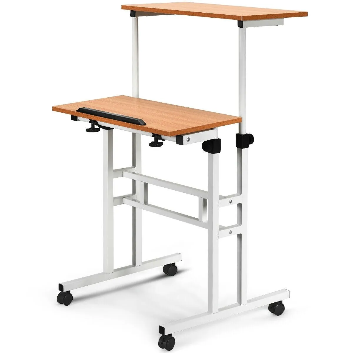 2 in 1 Height Adjustable Standing Computer Writing Desk