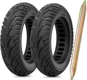 2Pcs 200x50 Solid Tires,8 inches Electric Scooter Replacement Solid Rubber Tire Compatible with 200 x 50 Electric Front or Rear Scooter TiresP-T005