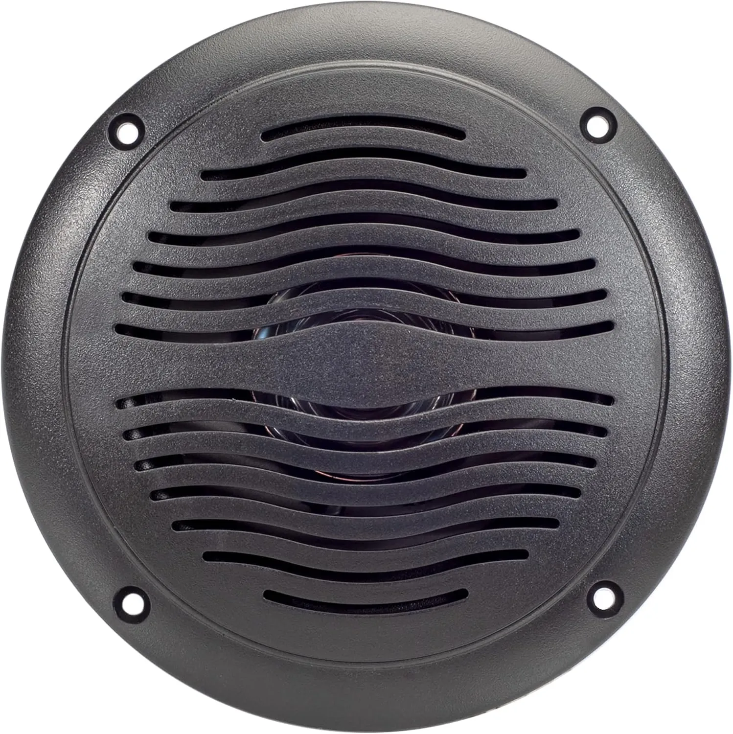 5-inch Water Resistant Outdoor Speakers, Dual Cone, 25W Peak Power, Marine and RV Compatible (Black)