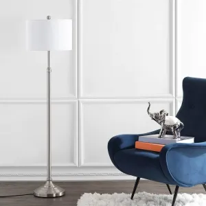 Adjustable Height Brushed Nickel Floor Lamp