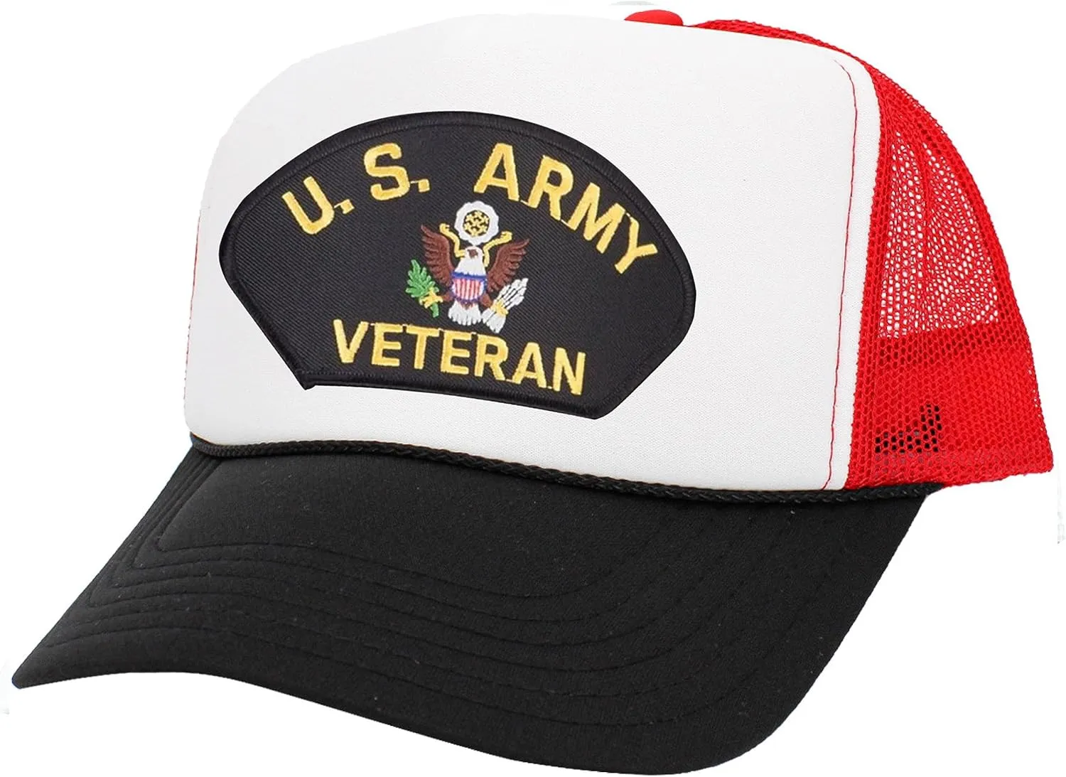 ALLNTRENDS Trucker Hat US Army Veteran Military Mesh Baseball Cap