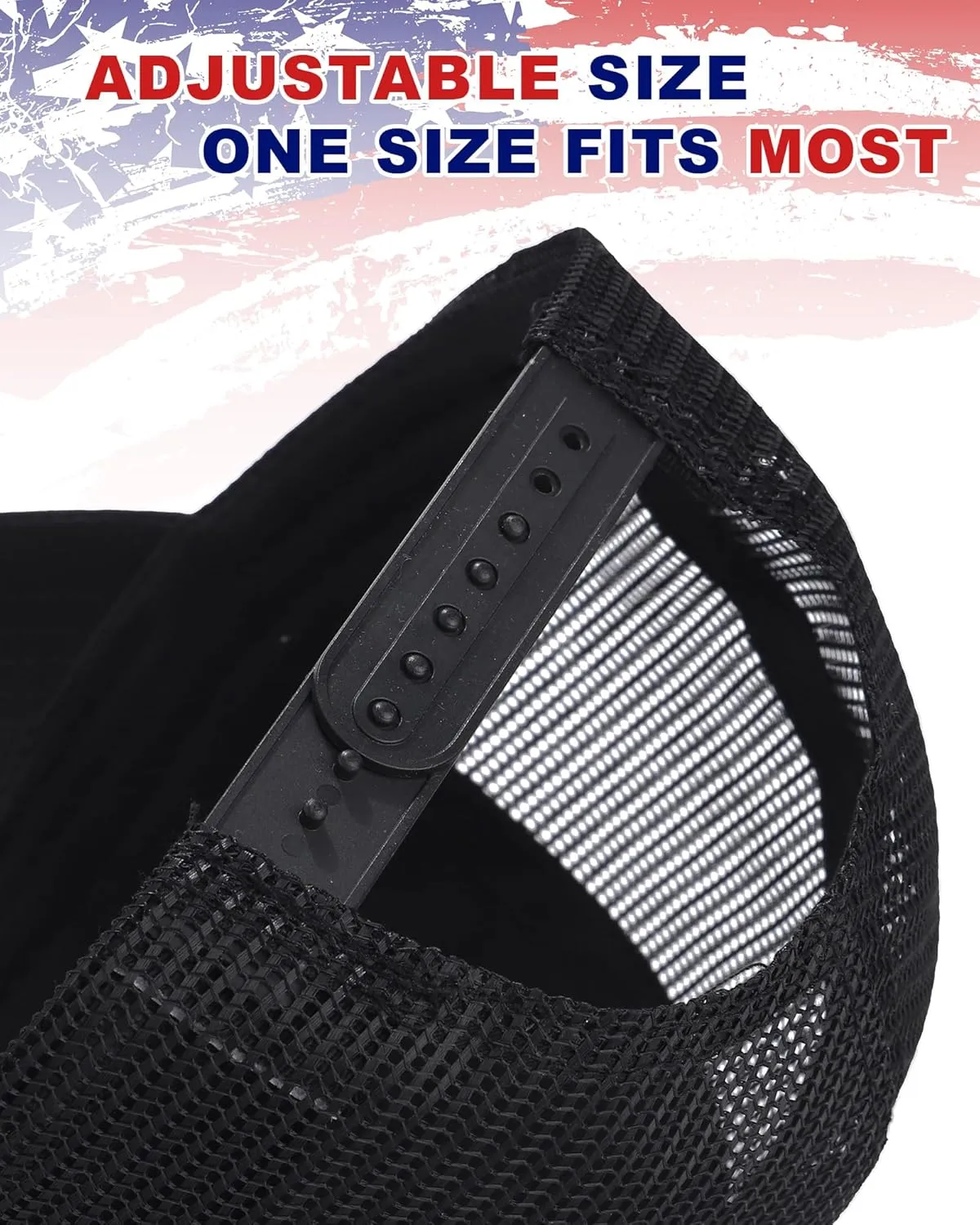AWAYTR American Flag Trucker Hat for Men Women Adjustable Snapback Mesh Baseball Cap Patriotic USA Design for 4th of July