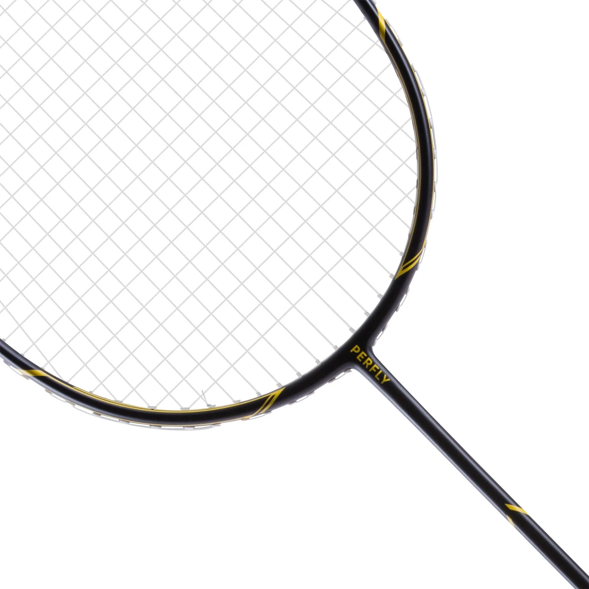 Badminton racket BR 500 for adults black-yellow PERFLY, black