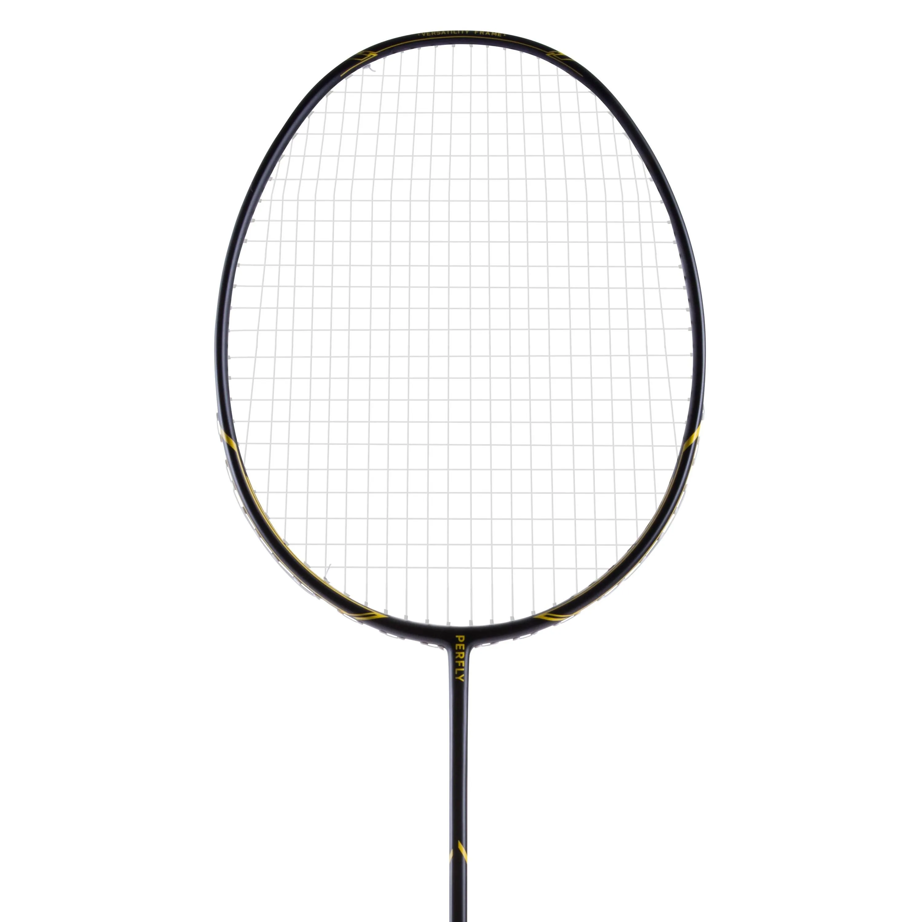 Badminton racket BR 500 for adults black-yellow PERFLY, black