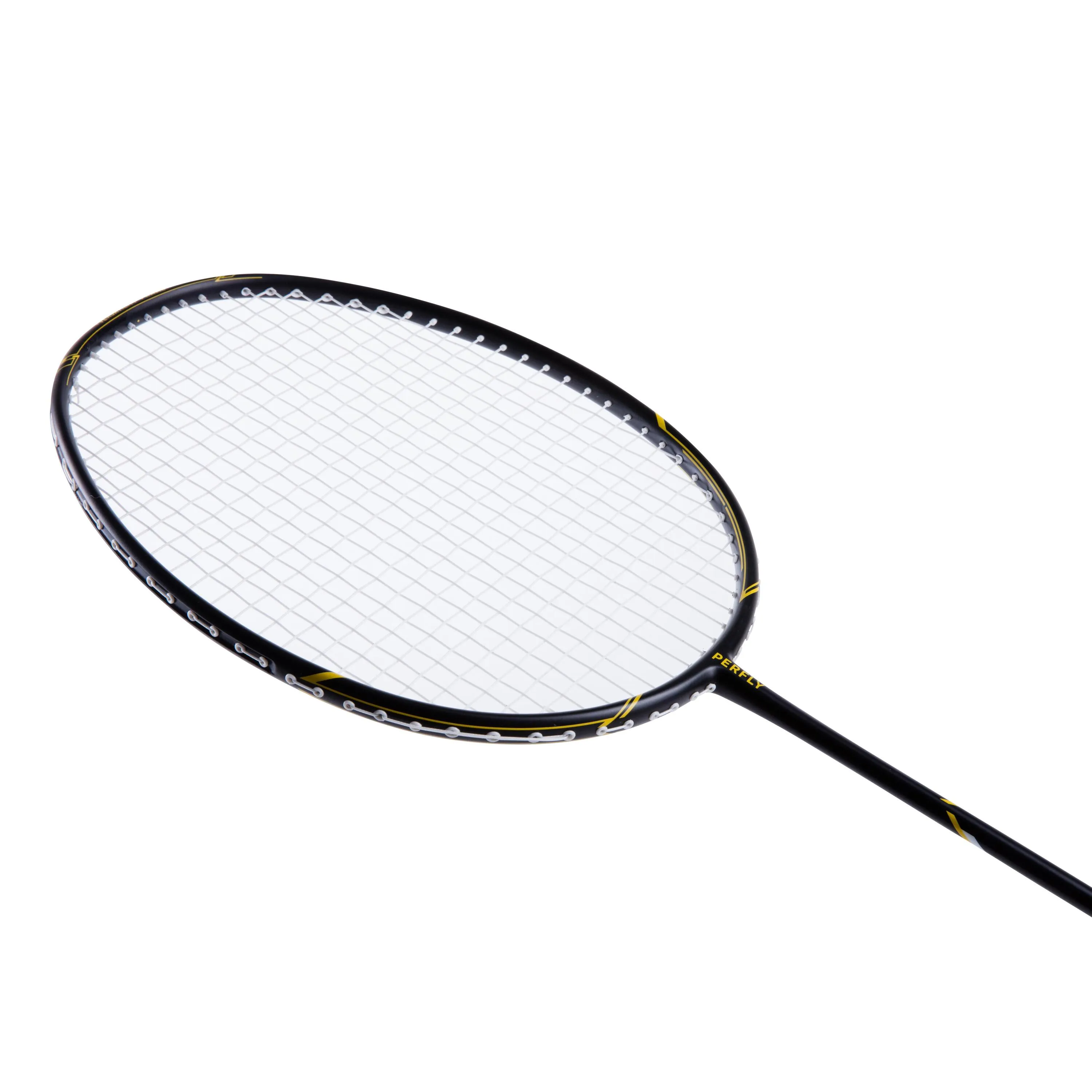 Badminton racket BR 500 for adults black-yellow PERFLY, black