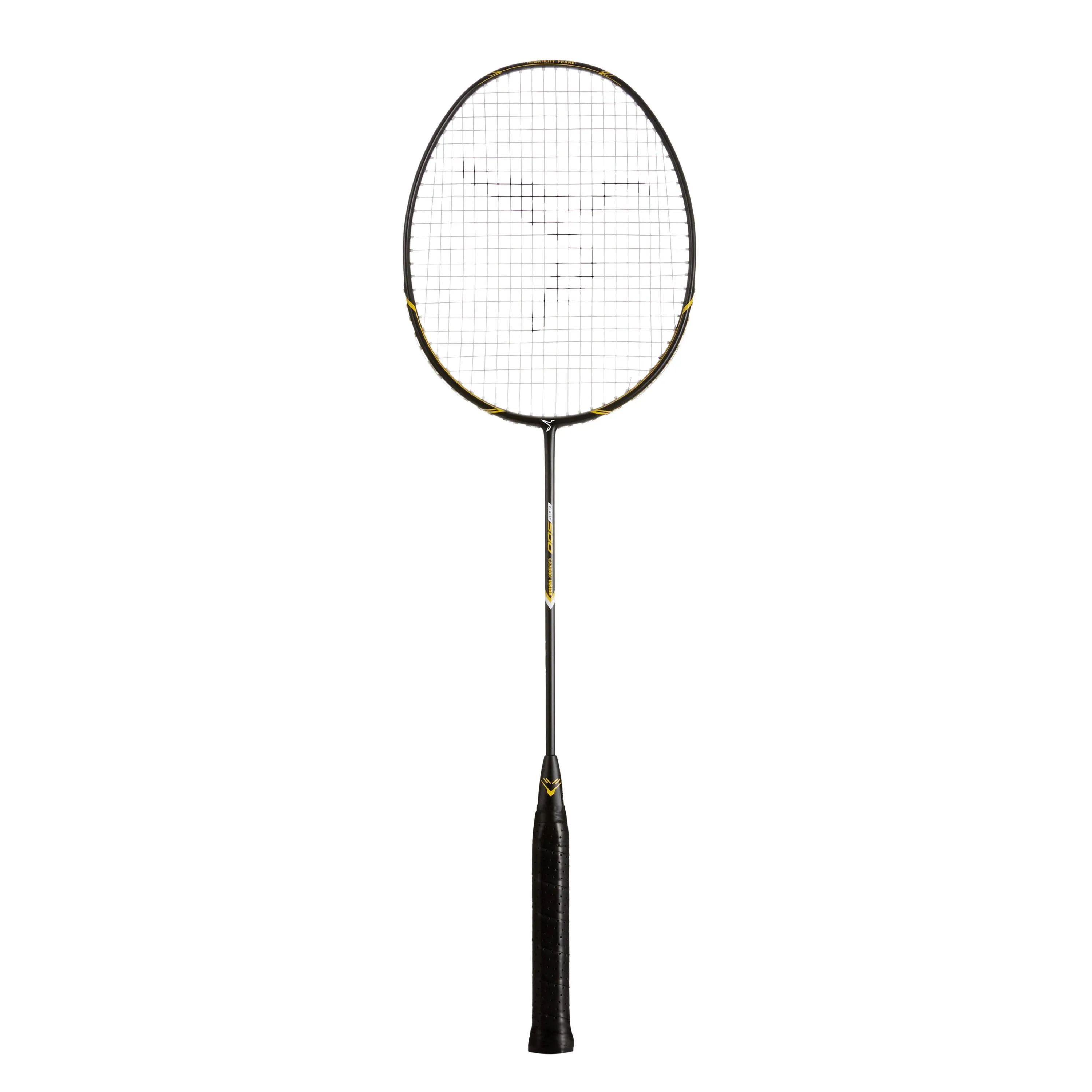 Badminton racket BR 500 for adults black-yellow PERFLY, black