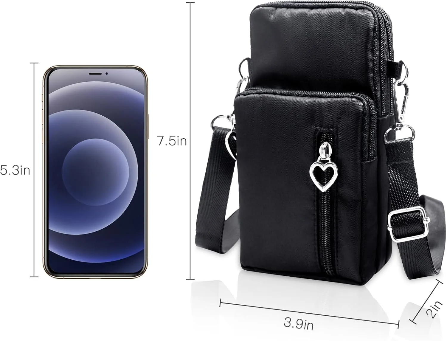 BIAOTIE Lightweight Small Crossbody bags Cell Phone Purses Travel Pouch Shoulder Bag for Women