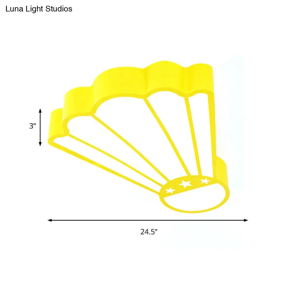 Cartoon Badminton Ceiling Light in Yellow - Perfect for Kindergarten