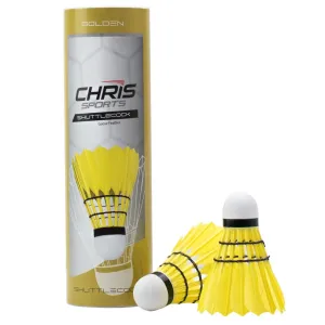 Enhanced Title: Chris Sports Premium Golden Shuttlecock for Badminton