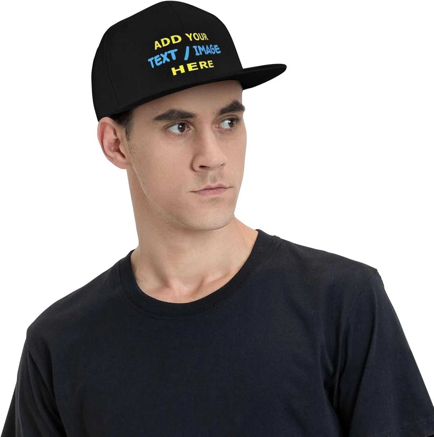 Custom Hat Personalized Flat Bill Snapback Hats for Men Women Design Your Own Image/Text/Logo Baseball Cap Gift