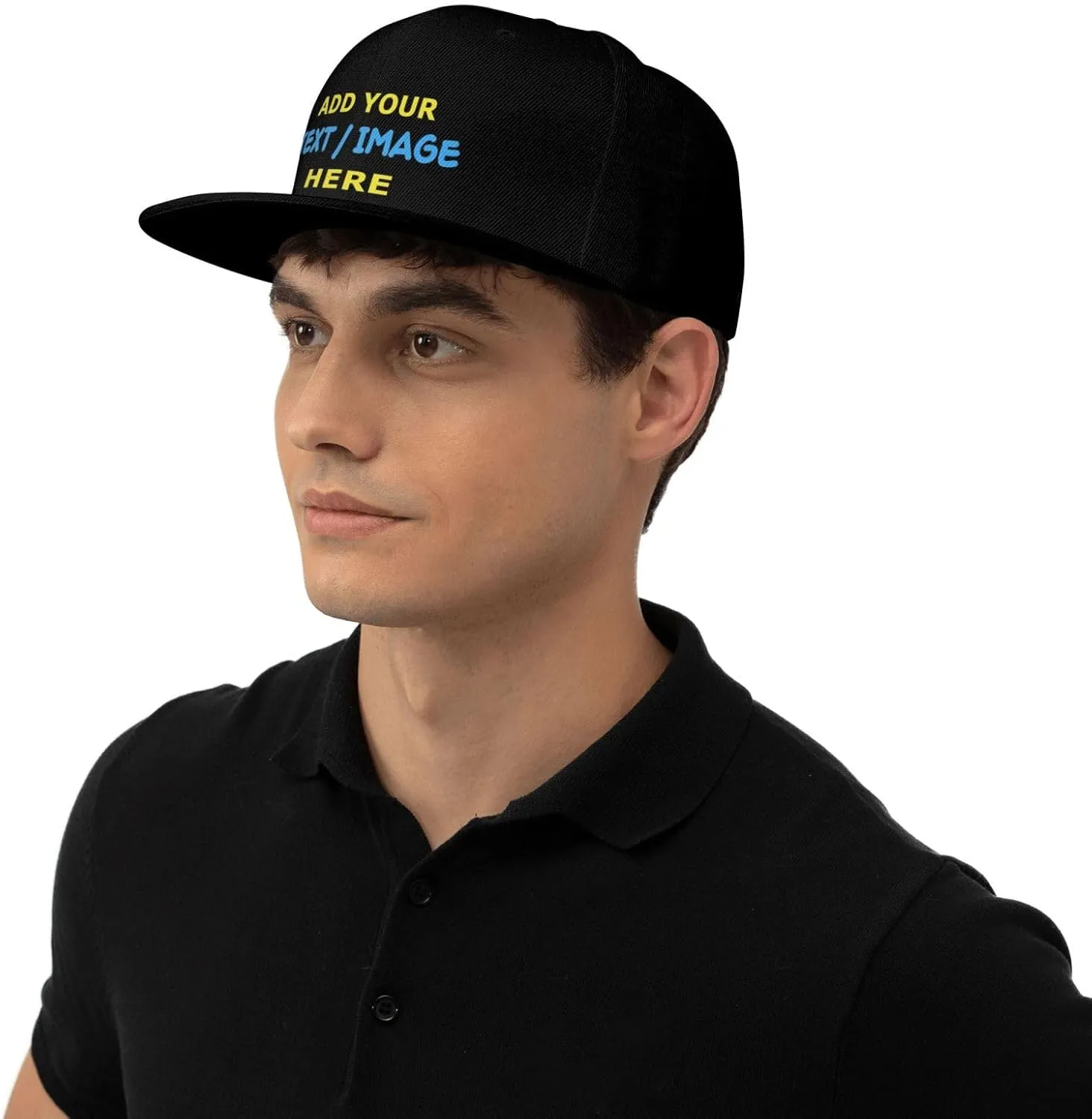Custom Hat Personalized Flat Bill Snapback Hats for Men Women Design Your Own Image/Text/Logo Baseball Cap Gift