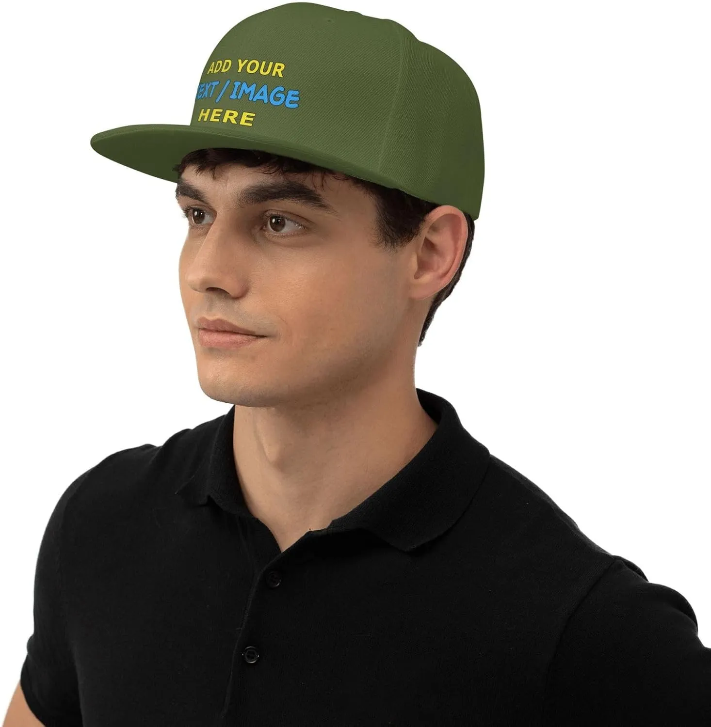 Custom Hat Personalized Flat Bill Snapback Hats for Men Women Design Your Own Image/Text/Logo Baseball Cap Gift