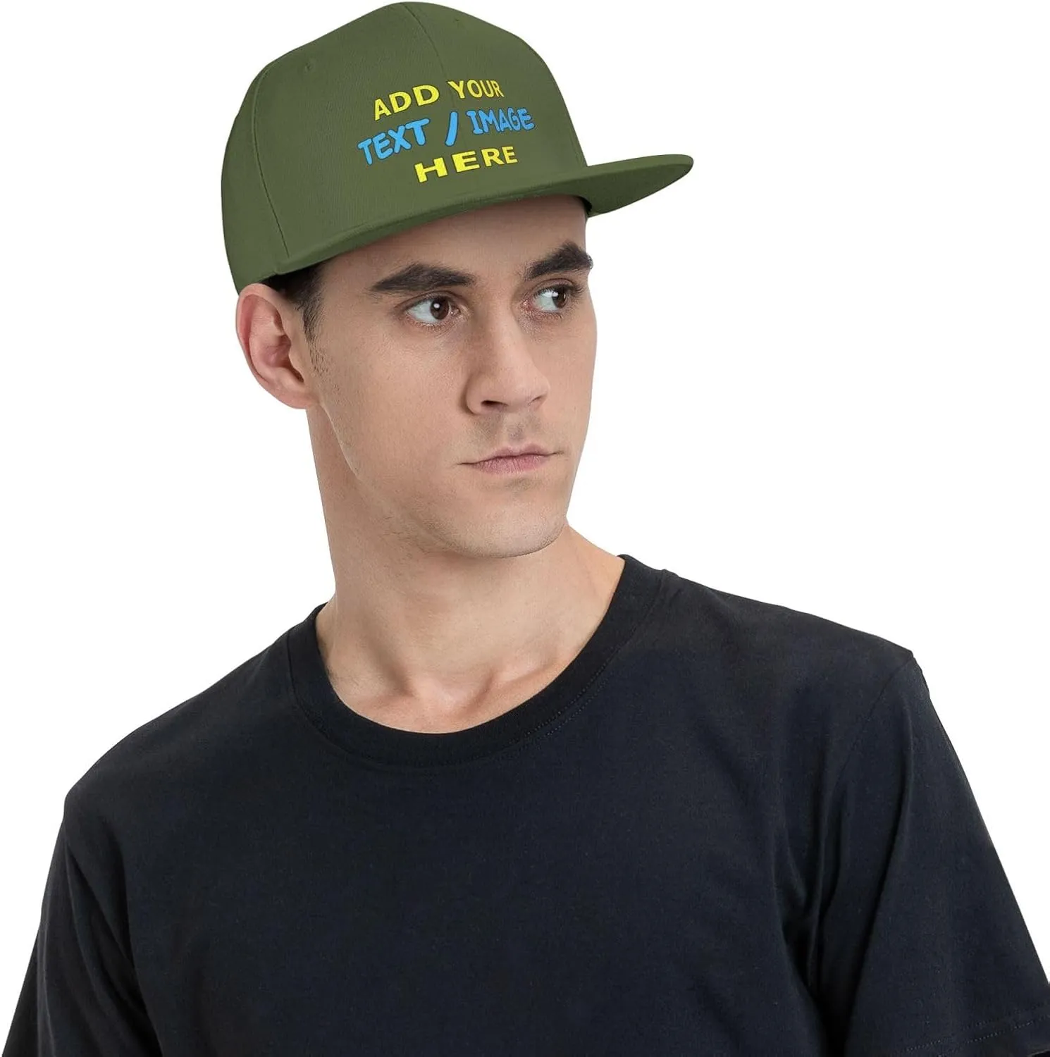 Custom Hat Personalized Flat Bill Snapback Hats for Men Women Design Your Own Image/Text/Logo Baseball Cap Gift