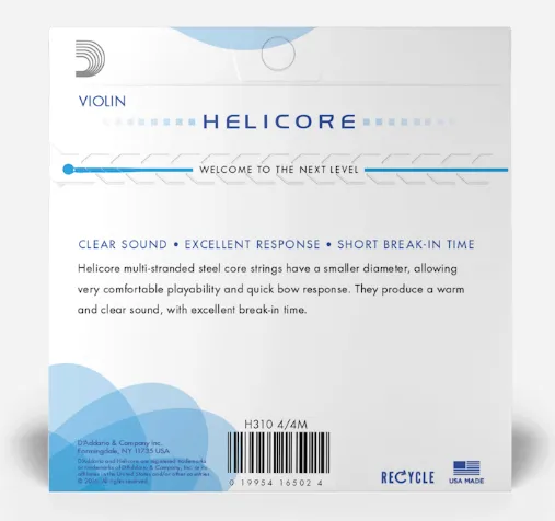 D'Addario Helicore Violin String Set - Medium