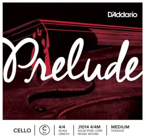 D'Addario Prelude Cello Single C String, 4/4 Scale, Medium Tension