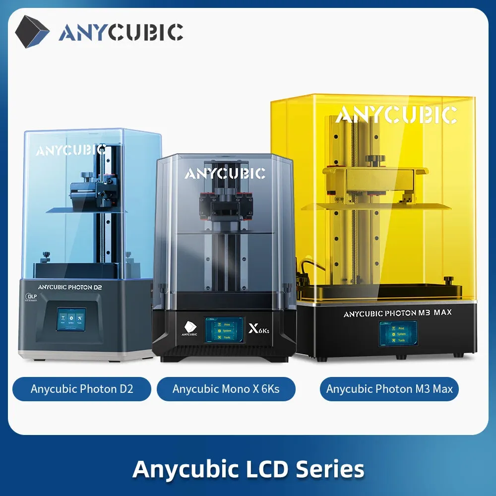DLP SLA LCD 3D Printer High Speed UV Resin 3D Printer Wash Cure Machine Photon Mono 2, X2, X 6Ks, M5, M5s, M3 Max, D2