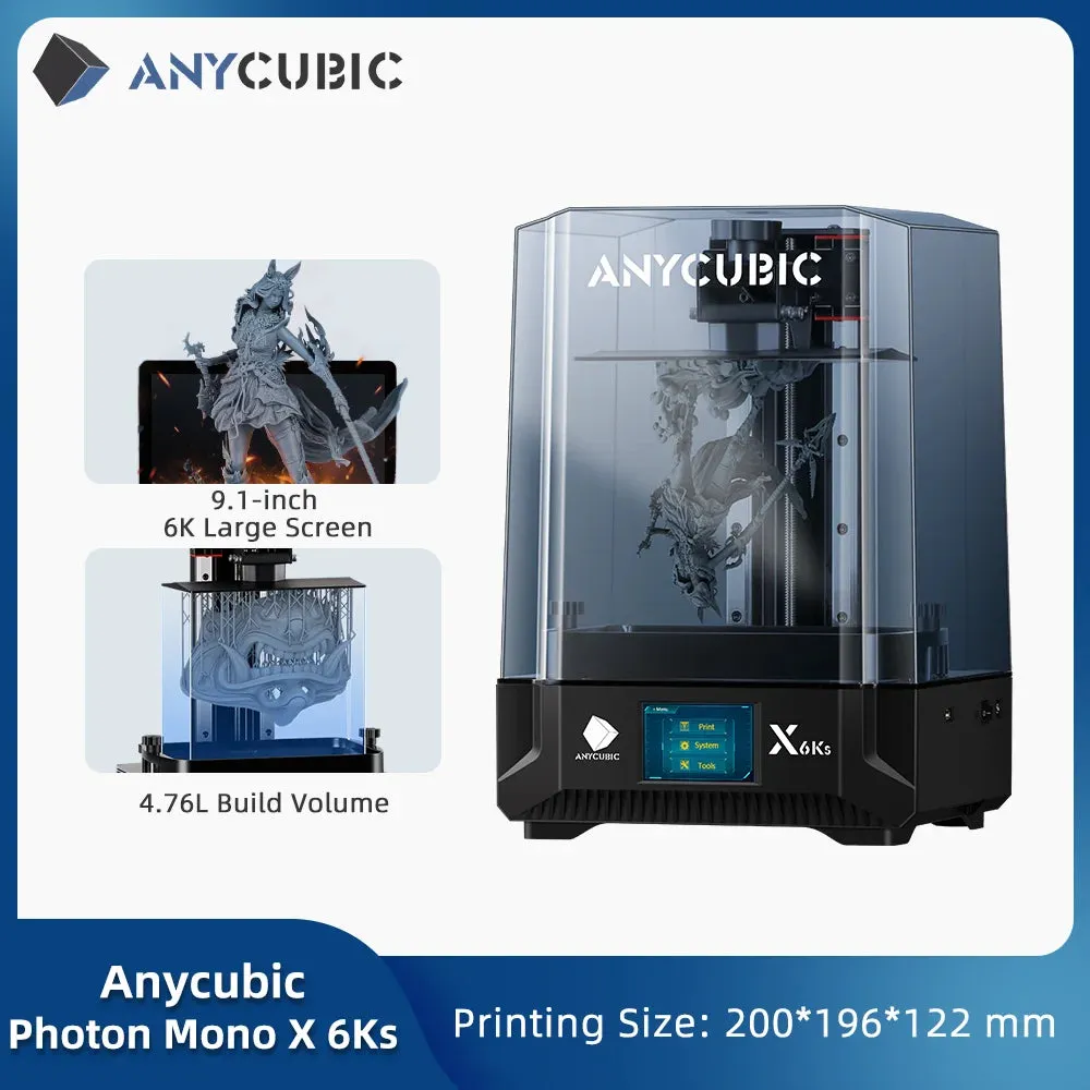 DLP SLA LCD 3D Printer High Speed UV Resin 3D Printer Wash Cure Machine Photon Mono 2, X2, X 6Ks, M5, M5s, M3 Max, D2