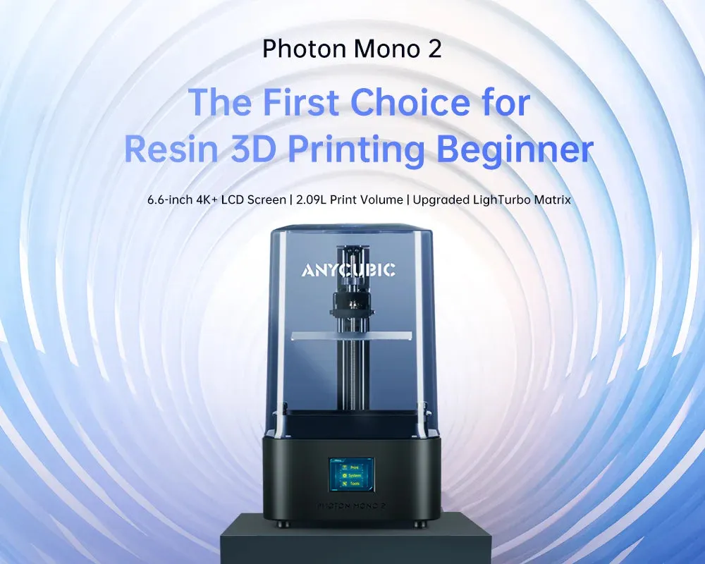 DLP SLA LCD 3D Printer High Speed UV Resin 3D Printer Wash Cure Machine Photon Mono 2, X2, X 6Ks, M5, M5s, M3 Max, D2