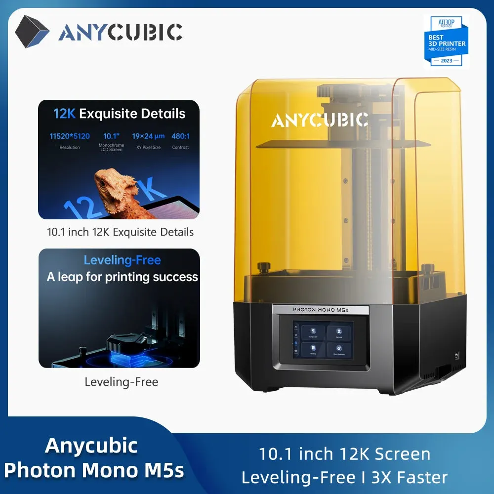 DLP SLA LCD 3D Printer High Speed UV Resin 3D Printer Wash Cure Machine Photon Mono 2, X2, X 6Ks, M5, M5s, M3 Max, D2
