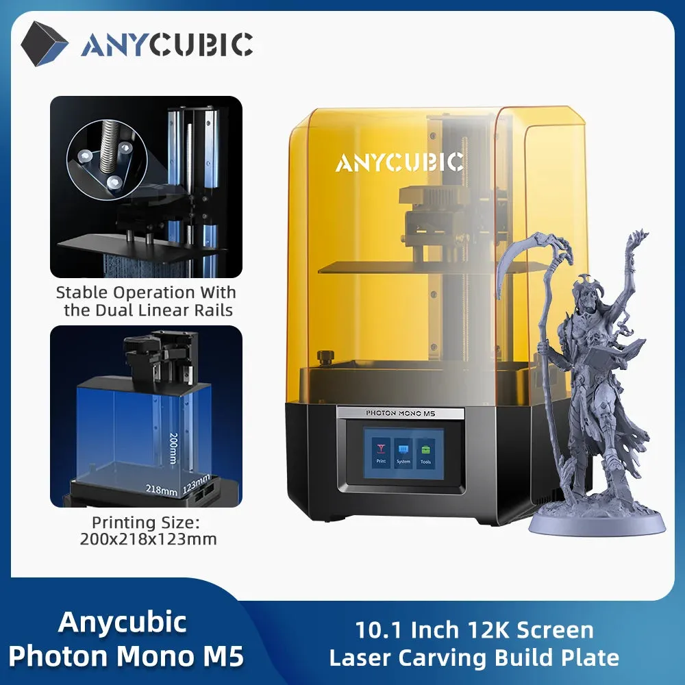 DLP SLA LCD 3D Printer High Speed UV Resin 3D Printer Wash Cure Machine Photon Mono 2, X2, X 6Ks, M5, M5s, M3 Max, D2