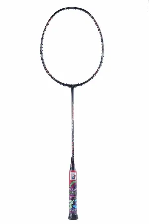 Flex Power Air Speed 11 (Mega Tension - 33LBS)Full Graphite Badminton Racquet with Full Racket Cover Black/Red