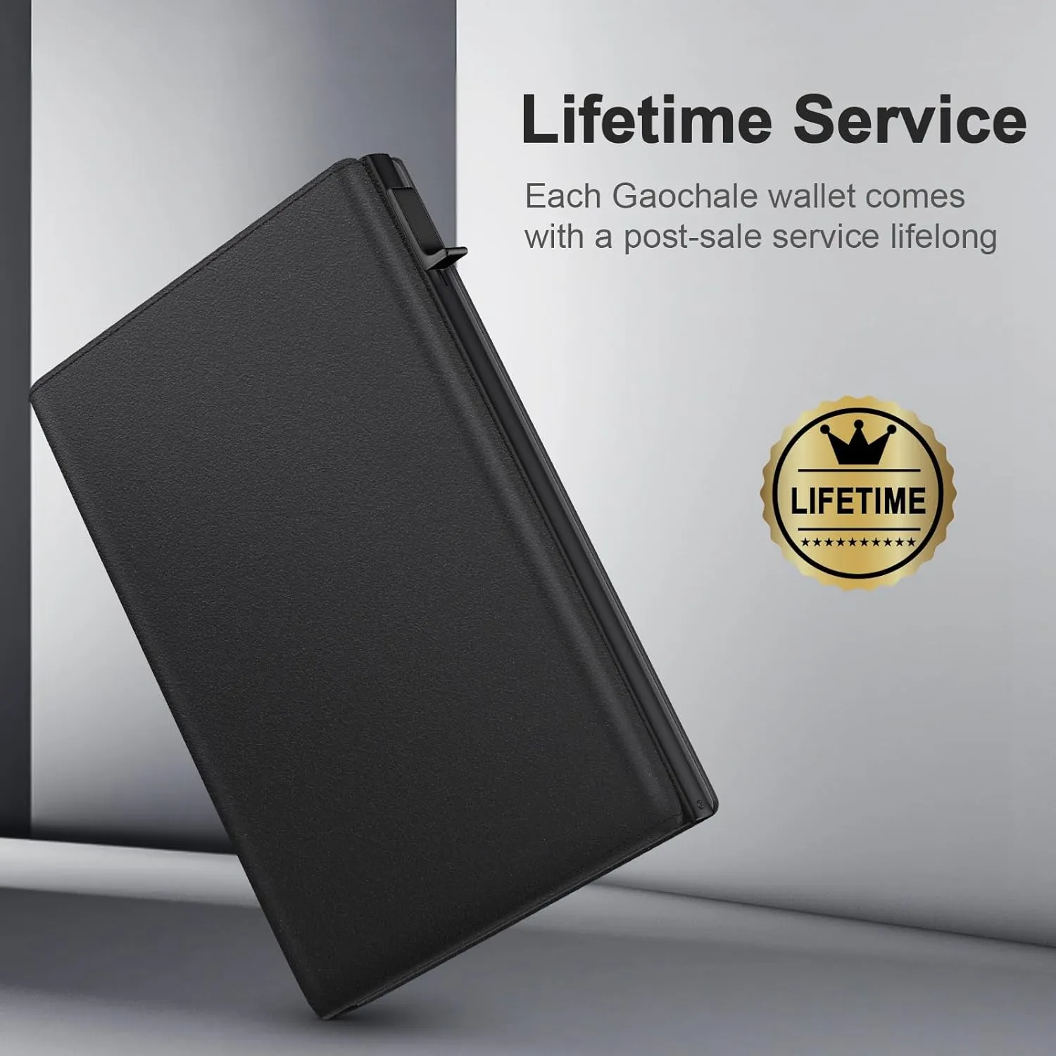 GAOCHALE Wallet for Men Pop up Card Holder, Smart, Slim, Minimalist Design for Front Pocket, Premium RFID Blocking, 10-14 Card Capacity | ID Window | Cash Slot(Black)
