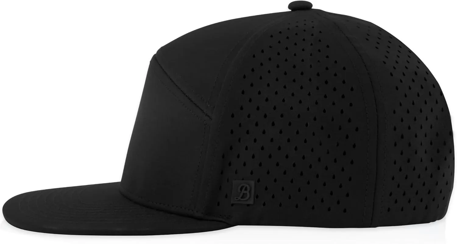 Gresham Flat Bill Hat | Water-Resistant | Snapback | Men & Women | Lightweight & Breathable | Performance Mesh