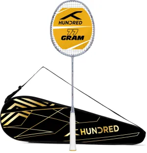 High-Performance Hundred Power Surge 20 Strung Badminton Racquet - Grey