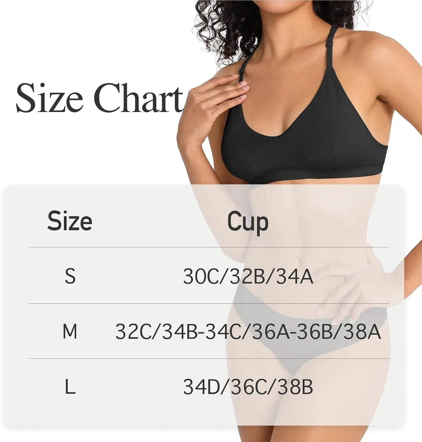INIBUD Sports Bras for Women Racerback Triangle Padded Bralette Y Back Seamless Bra No Underwire V Neck Wireless