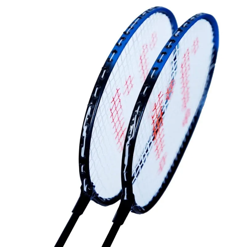 JJ Jonex Buniyad Badminton Set with 3 Piece Plastic Shuttlecock - Blue