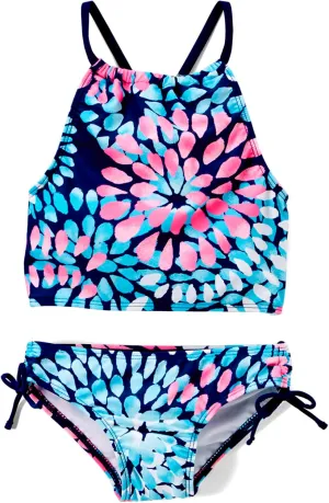 Kanu Surf Girls' Daisy UPF 50 Beach Sport Halter Tankini 2-Piece Swimsuit