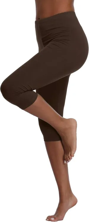 Kotii Women's Lightweight Soft Capri Leggings Crop Leggings 3/4 Stretch Yoga Pants