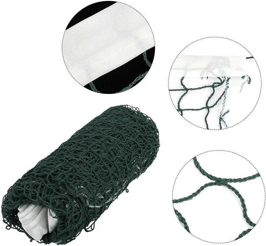 Kuber Industries Badminton Net|Nylon Net for Tournament, Sports Coaching|Shuttle Net Indoor, Outdoor-Pack of 4 (Dark Green)