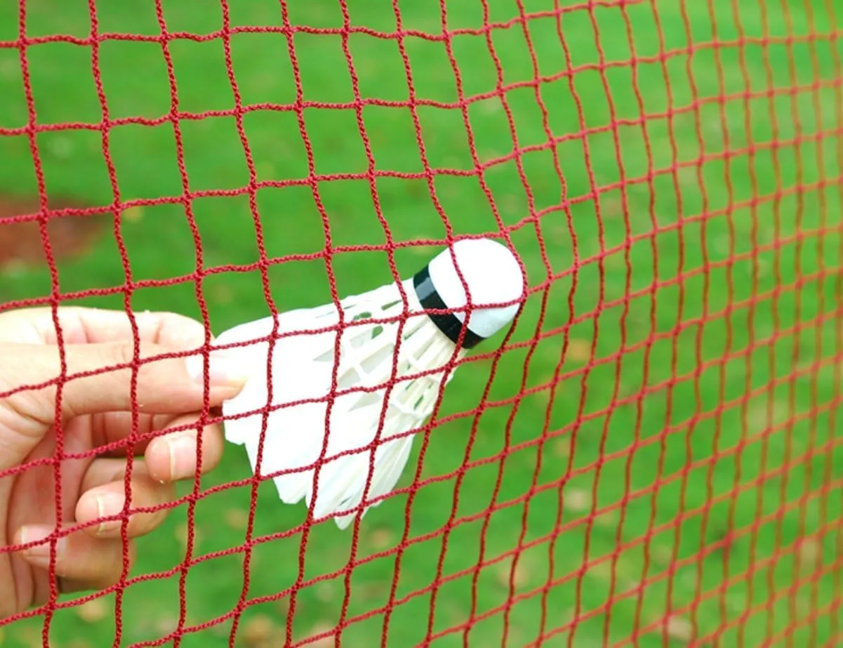 Kuber Industries Badminton Net|Nylon Net for Tournament, Sports Coaching|Shuttle Net Indoor, Outdoor-Pack of 4 (Wine Red)