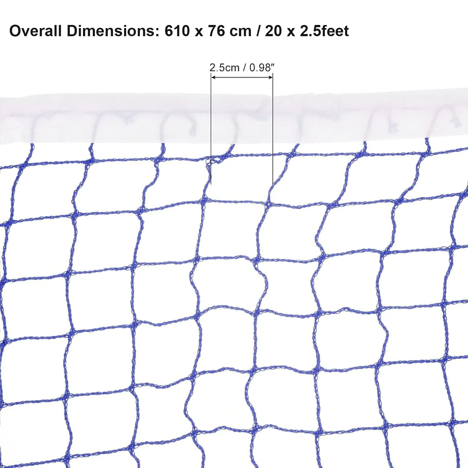 Kuber Industries Badminton Net|Nylon Net for Tournament, Sports Coaching|Shuttle Net Indoor, Outdoor-Pack of 5 (Blue)