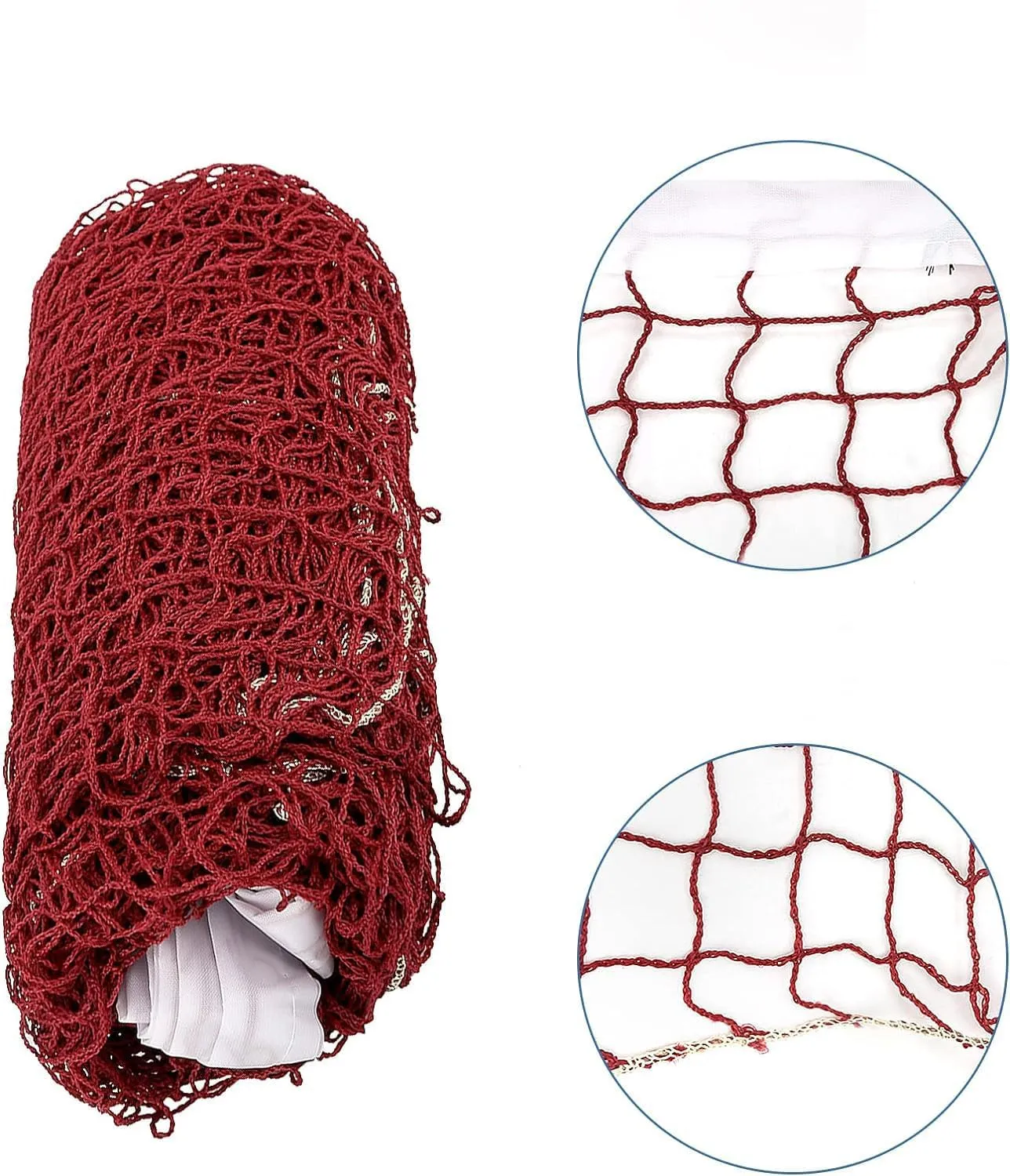 Kuber Industries Badminton Net|Nylon Net for Tournament, Sports Coaching|Shuttle Net Indoor, Outdoor-Pack of 5 (Wine Red)