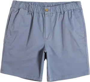 maamgic Men's Classic-fit 7" Cotton Casual Shorts Elastic Waistband with Multi-Pocket Daily Wear Walking Summer Outfit