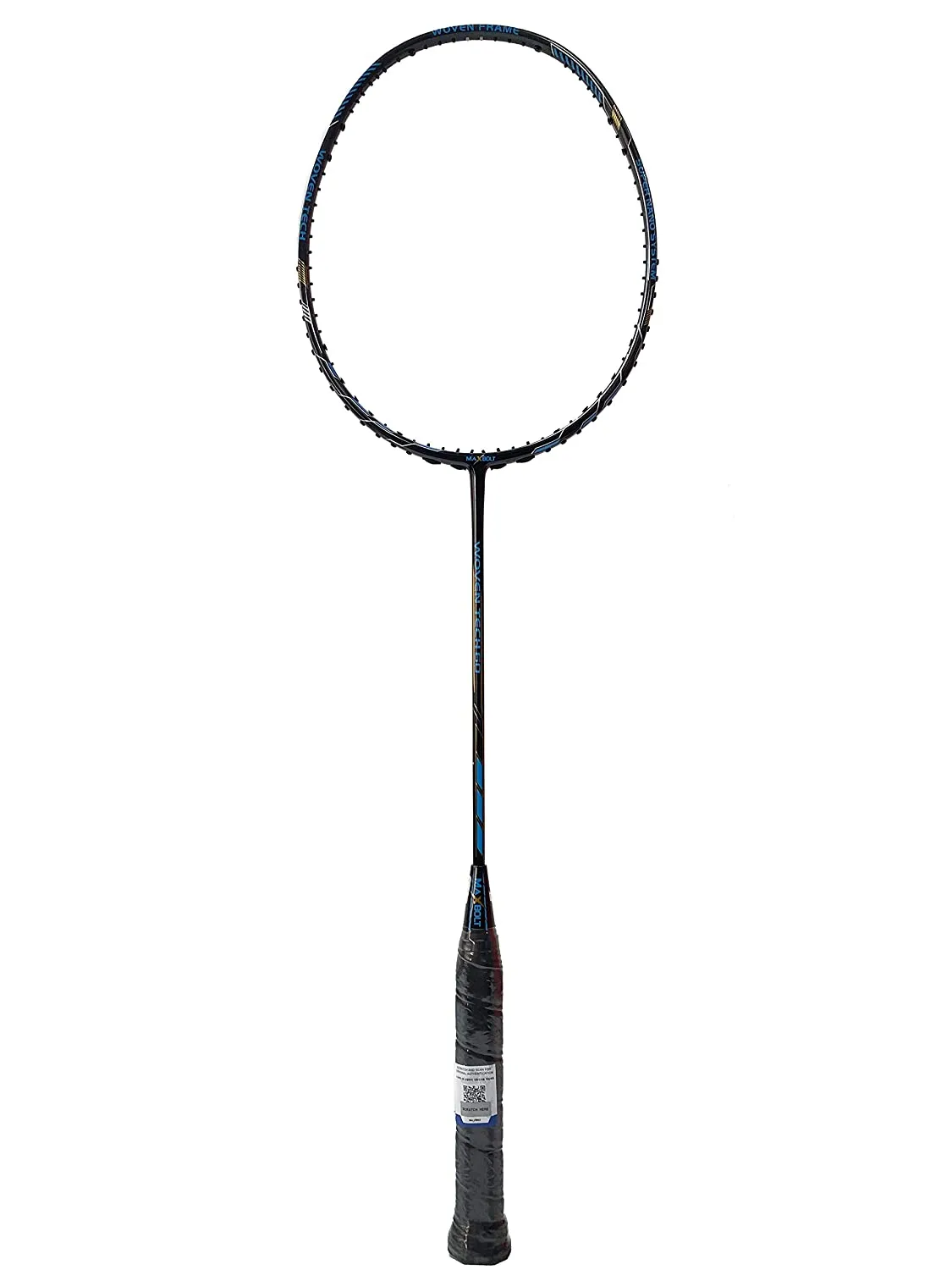 Maxbolt Woven Tech 60 Badminton Racket - Black/Blue