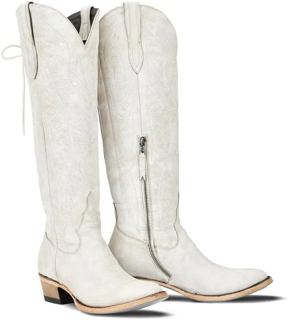 MissHeel Over the Knee Cowboy Boots for Women Adjustable Thigh High Cowgirl Boots