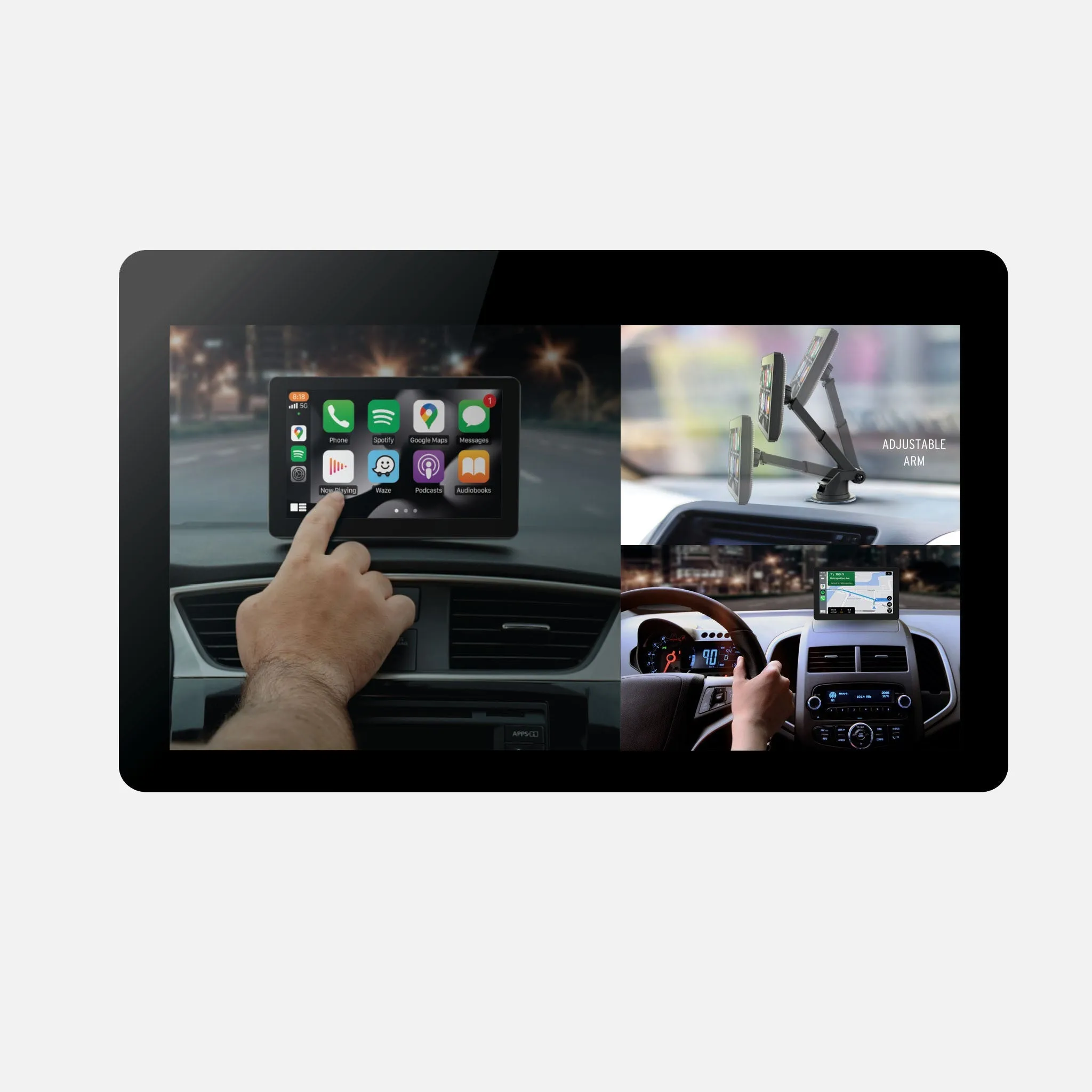 REFURBISHED - INTELLIDASH® PRO S WIRELESS EASY-MOUNT 7" IPS TOUCH DISPLAY - CAR AND DRIVER DU2000RB
