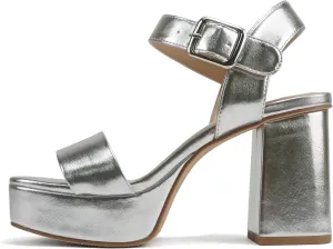 Soda MACEY ~ Women Open Square Toe Single Band High Heel Platform Dress Sandal with Adjustable Ankle Strap