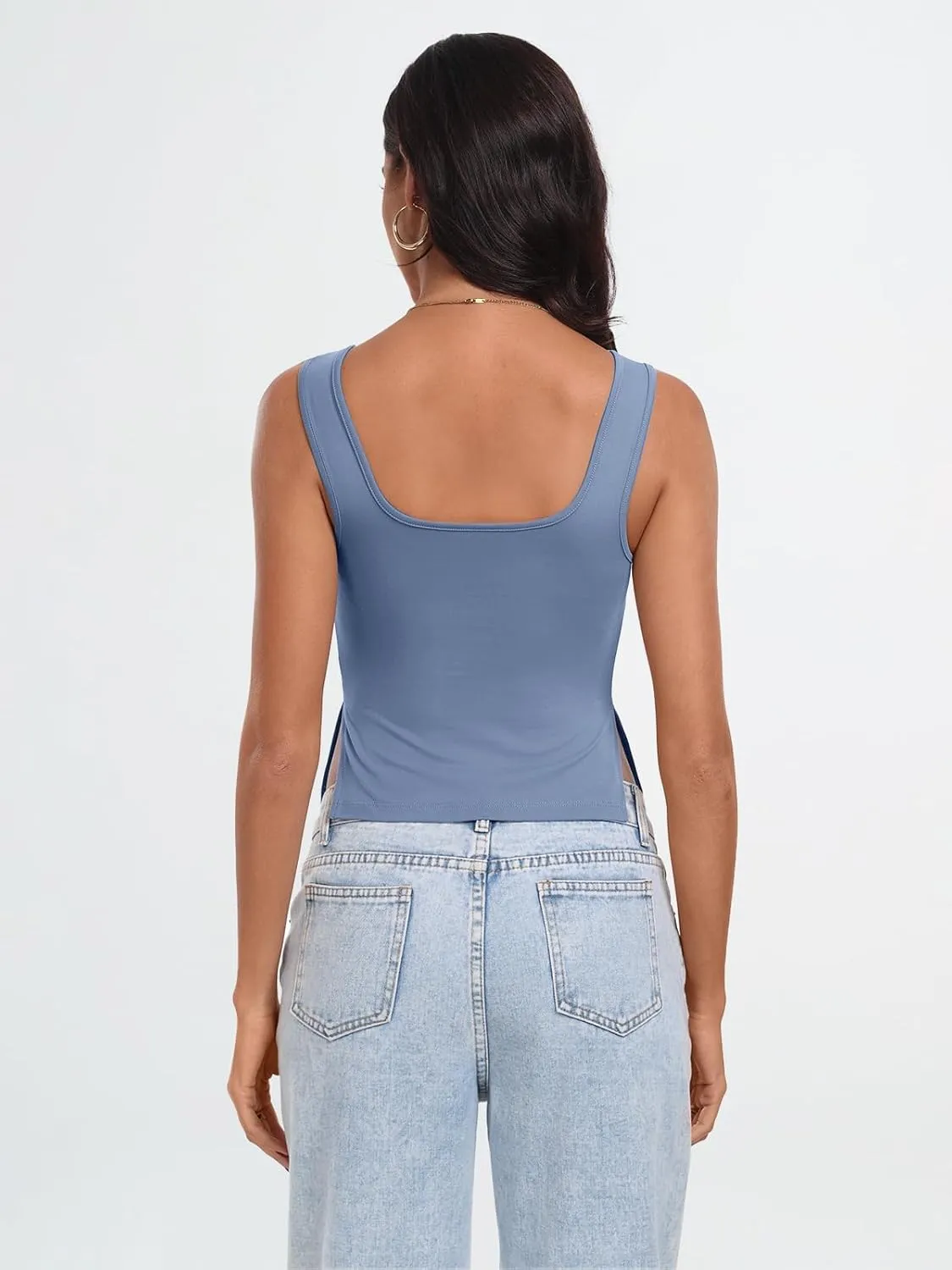 Trendy Queen Womens Going Out Crop Tops Backless Tank Tops Summer Y2k Teen Girls Basics Cute Clothes