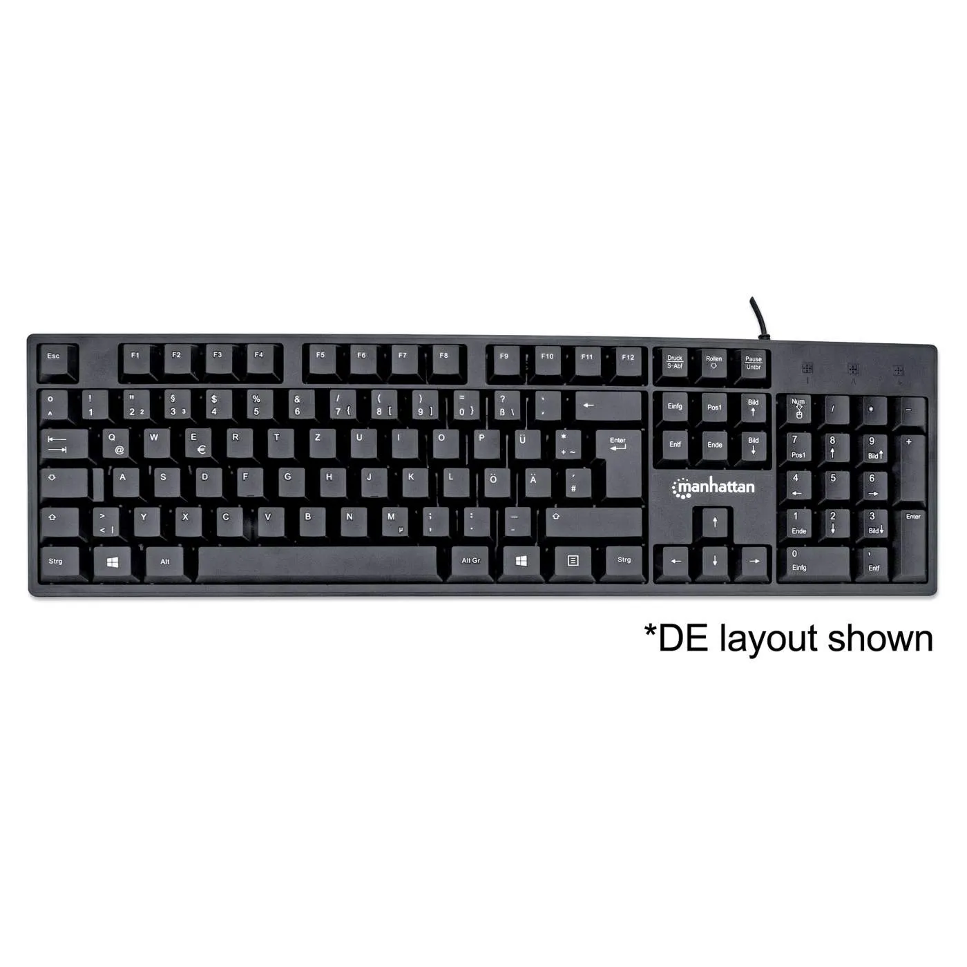 USB Computer Keyboard - Full SIze - 104 keys - For Windows, PC, Laptop