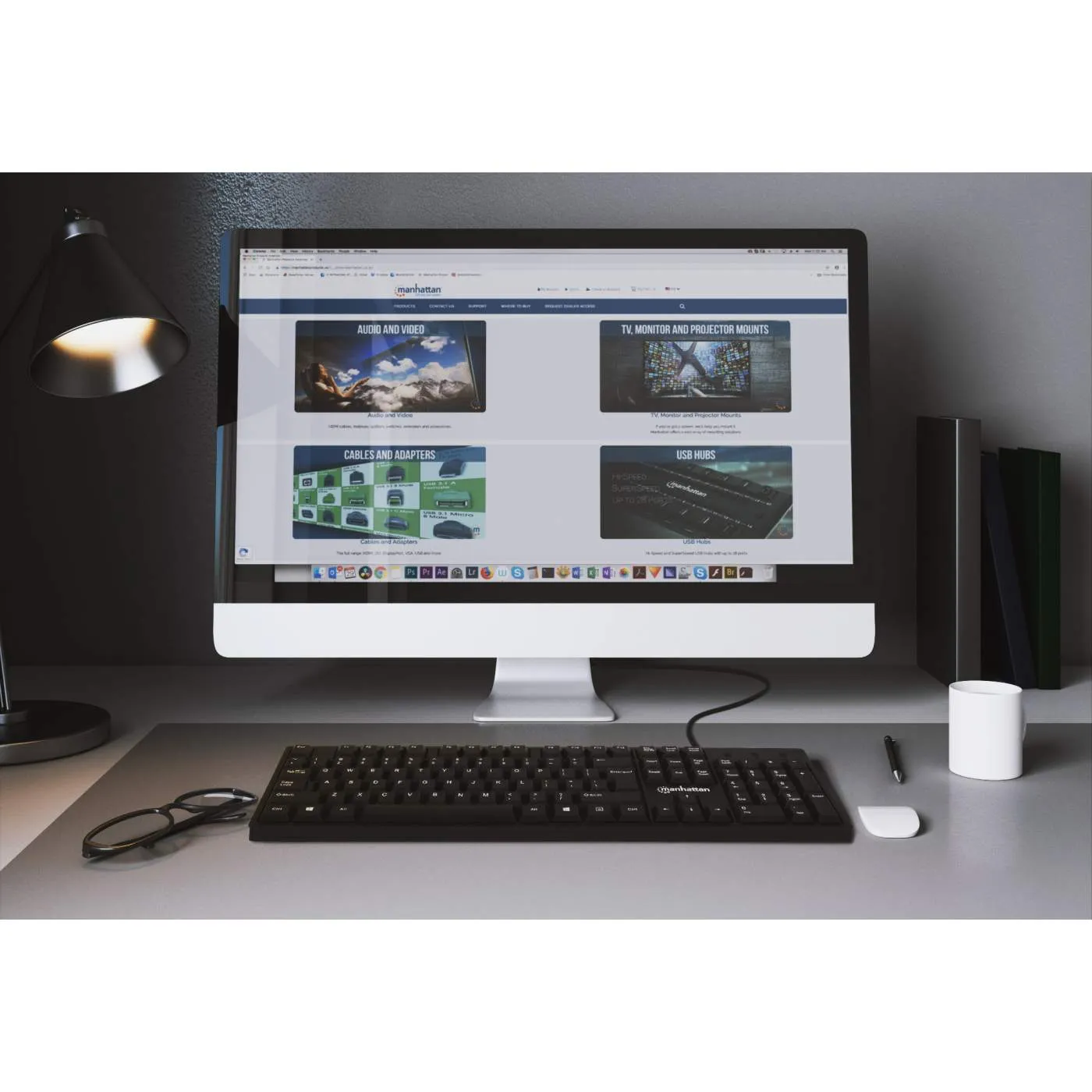 USB Computer Keyboard - Full SIze - 104 keys - For Windows, PC, Laptop