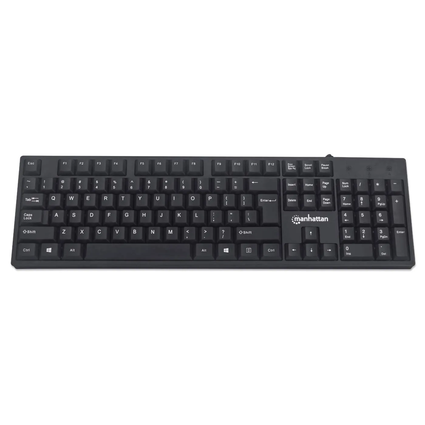 USB Computer Keyboard - Full SIze - 104 keys - For Windows, PC, Laptop
