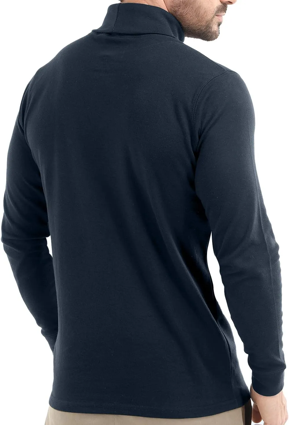 Utopia Wear Men's Turtleneck Slim Fit Lightweight Pullover Top