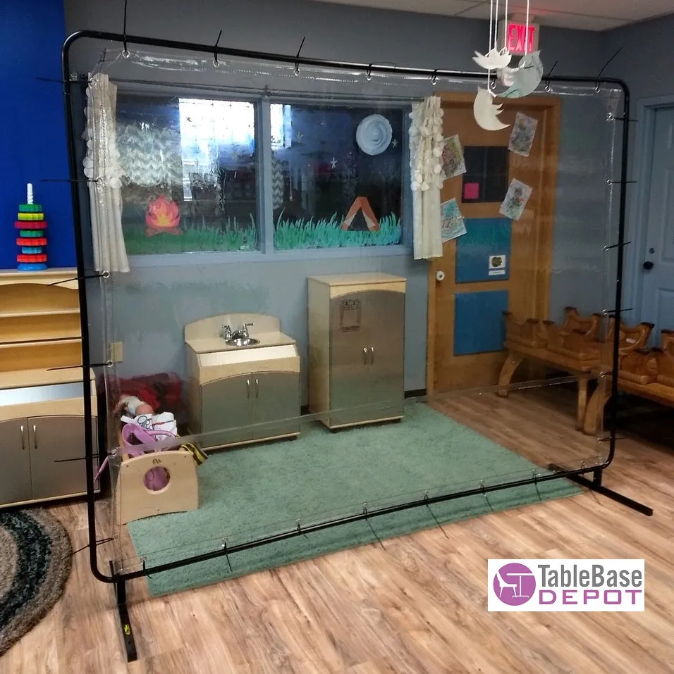 Versatile Mobile Fire Retardant PVC Room Divider Partition Fast Setup