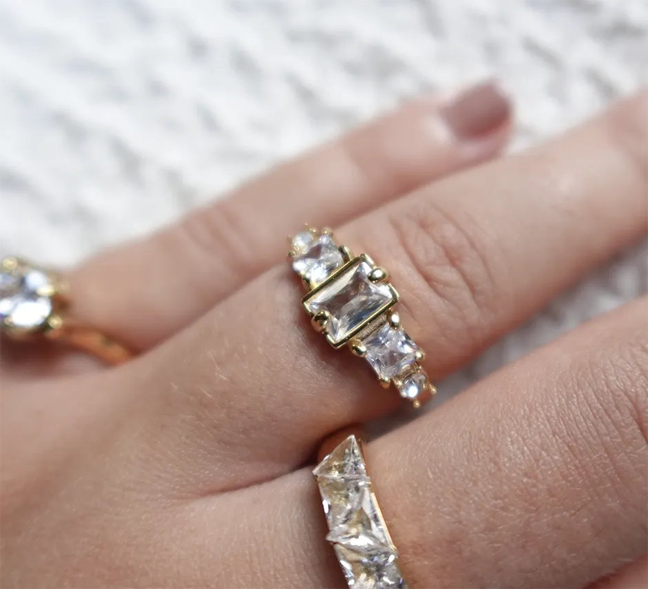 Vibes | Trilogy Adjustable Ring | 18K Gold-Plated