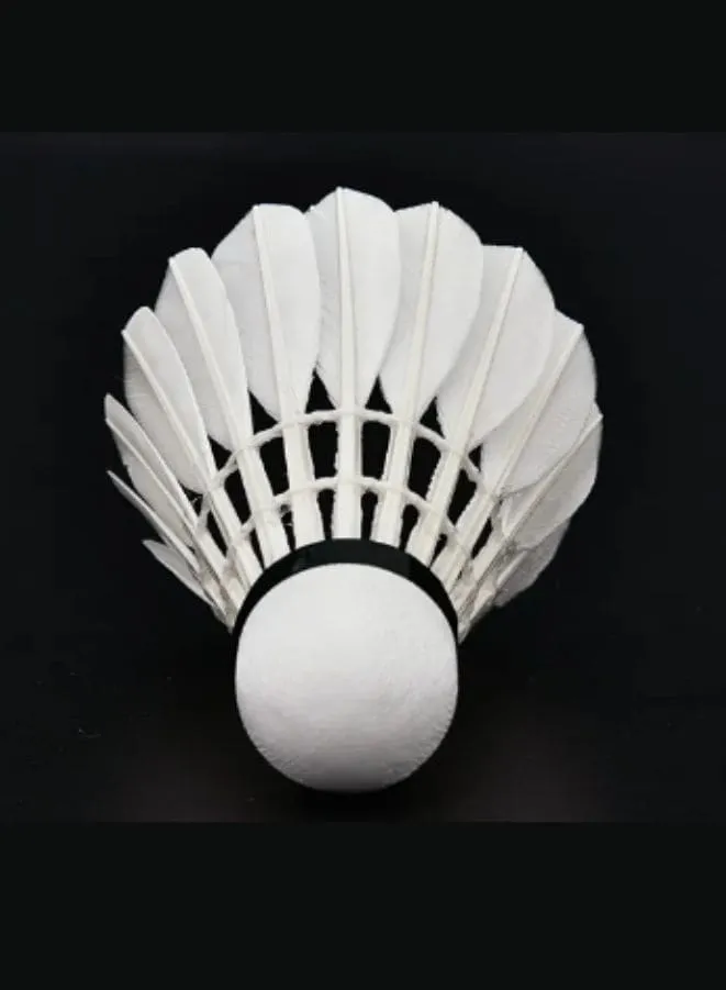 Whizz 12 PCS Class A Goose Feather Badminton Shuttlecocks - Professional Indoor/Outdoor Sports Balls (White)