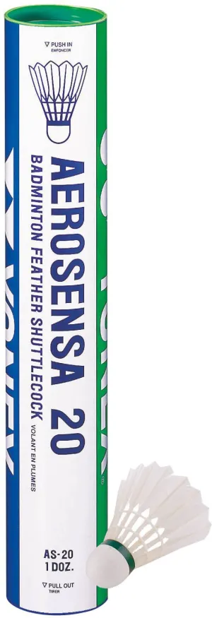 Yonex Aerosensa 20 Feather Shuttle (Dozen - 12 Shuttles)